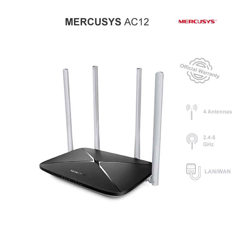 Acheter ROUTEUR WIFI SANS FIL MERCUSYS AC12 chez Vayava